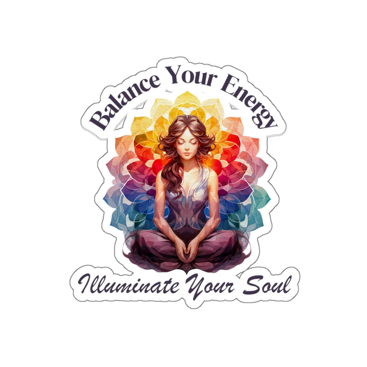 Balance Your Energy Chakra Sticker.