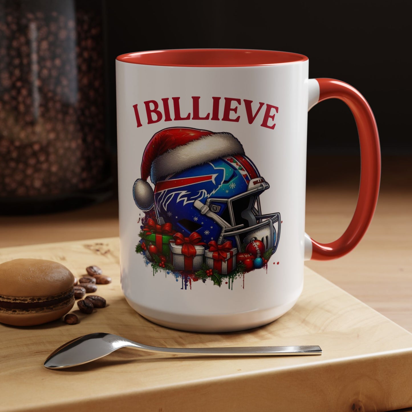 "I Believe" NFL Fan Accent Coffee Mug - 11oz & 15oz - Perfect for Game Day & Holiday Cheer