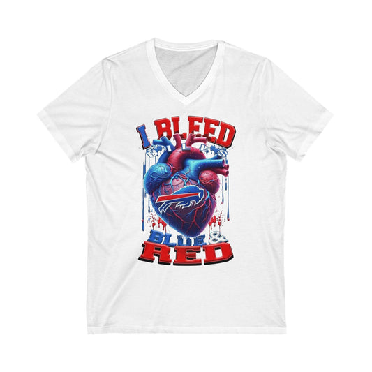 Football T-Shirt - I Bleed Blue & Red - Buffalo Bills