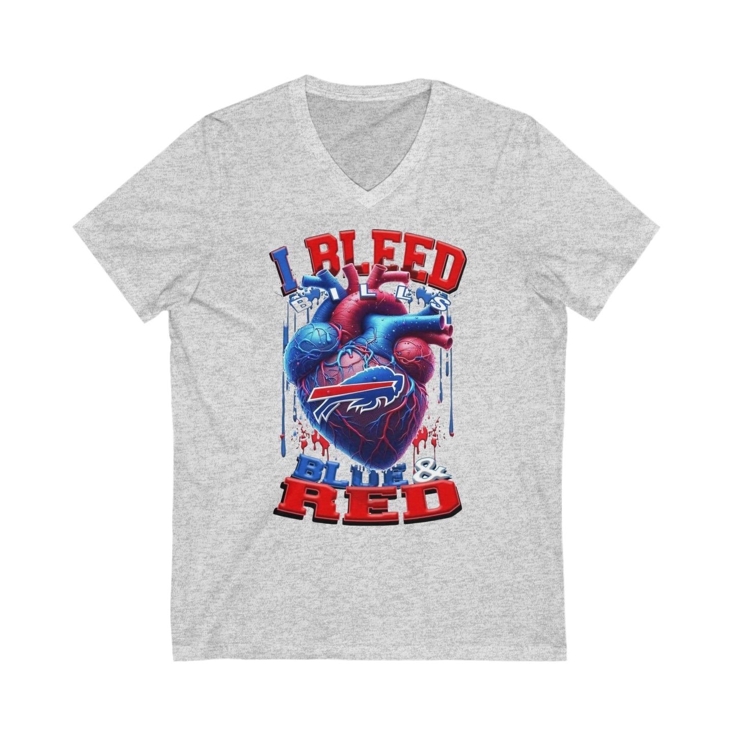 Football T-Shirt - I Bleed Blue & Red - Buffalo Bills