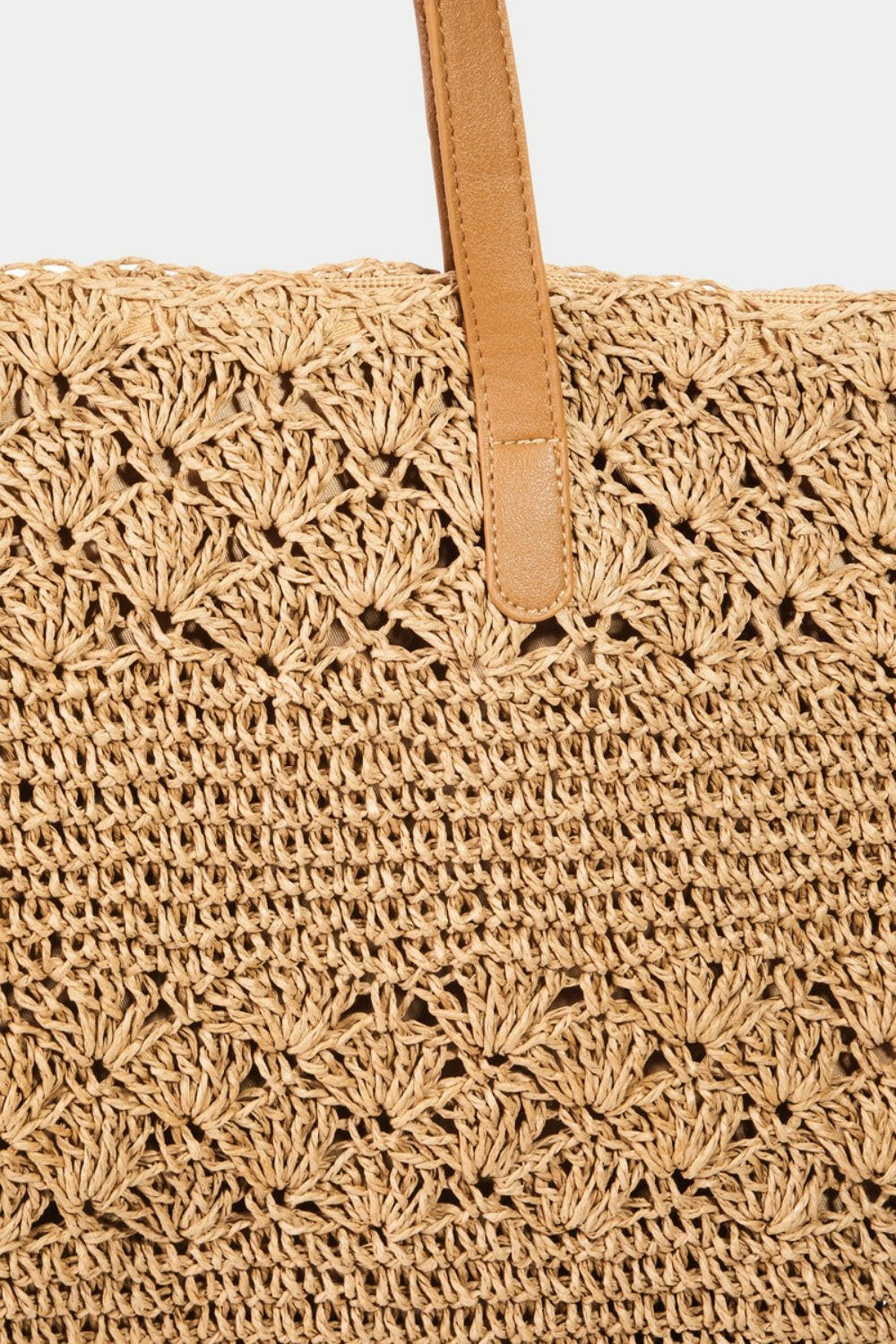 Fame Straw Braided Tote Bag.