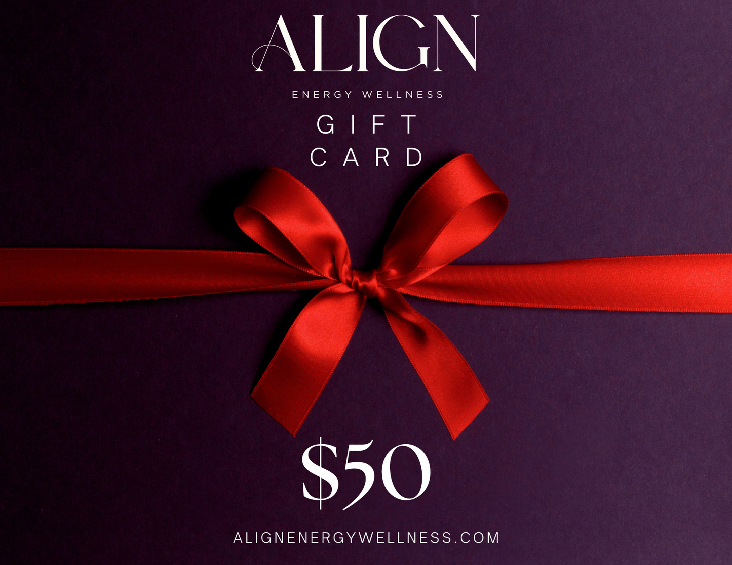 Align Energy Wellness Gift Cards: The Perfect Gift of Healing and Transformation.