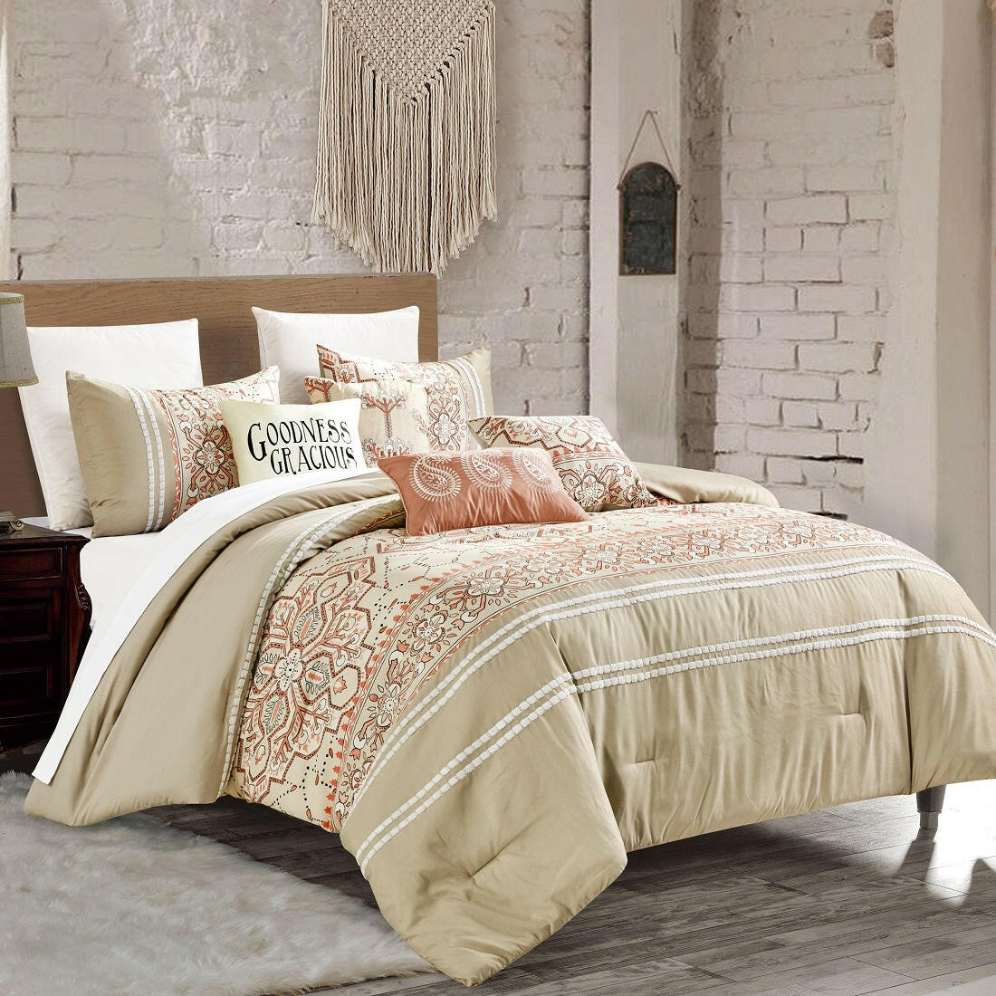 Sandstone Serenity 7 piece Bedding Collection.