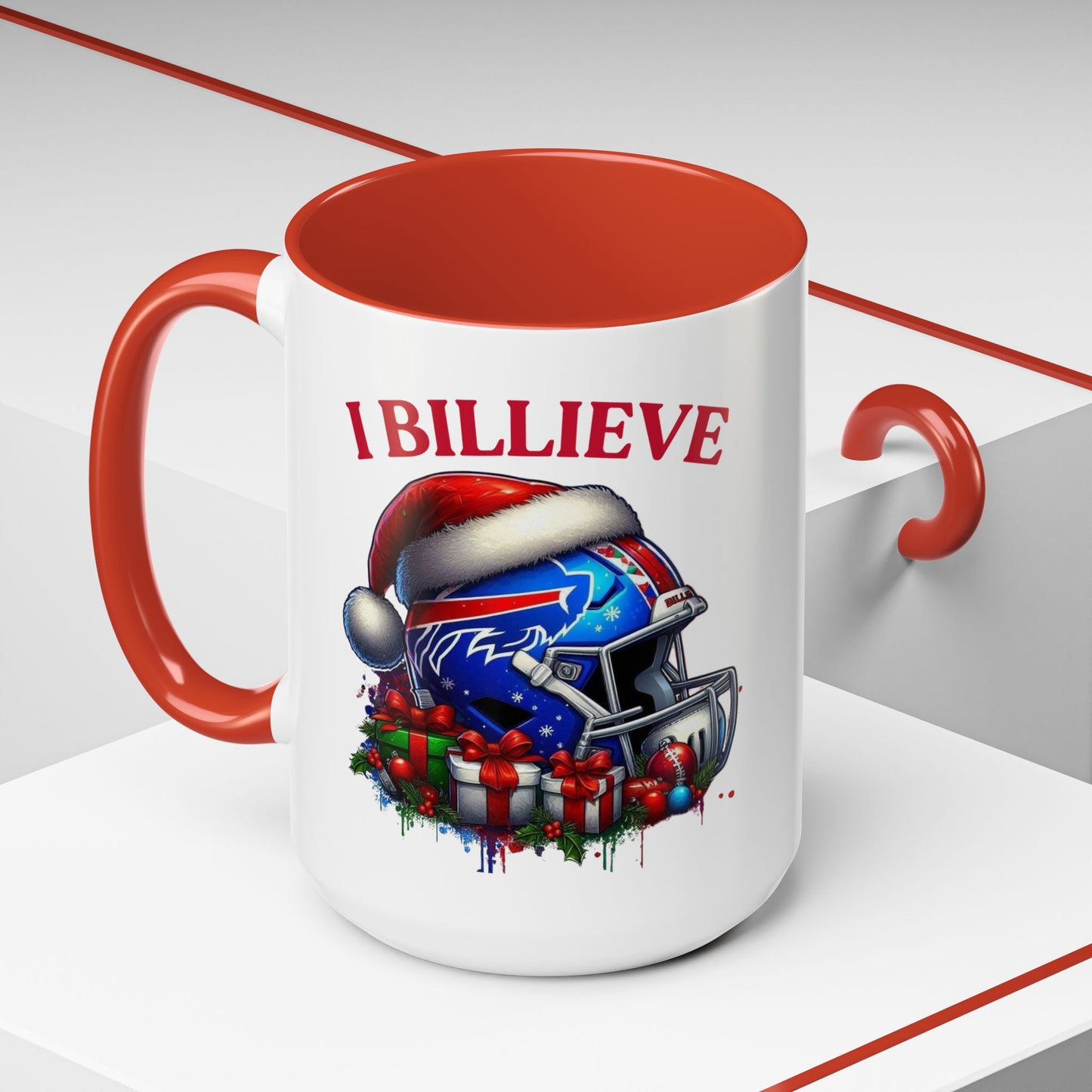 "I Believe" NFL Fan Accent Coffee Mug - 11oz & 15oz - Perfect for Game Day & Holiday Cheer