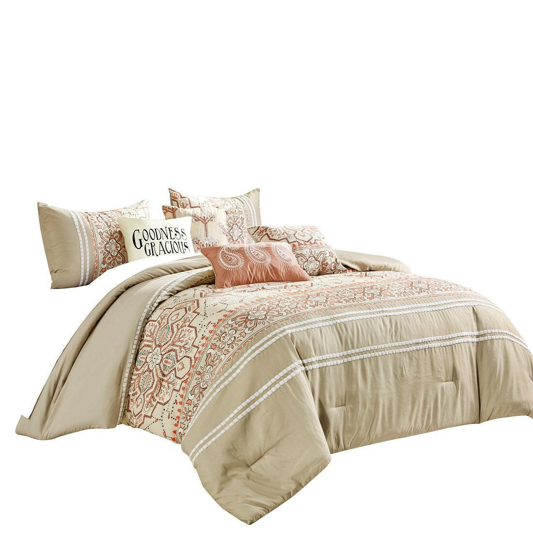 Sandstone Serenity 7 piece Bedding Collection.