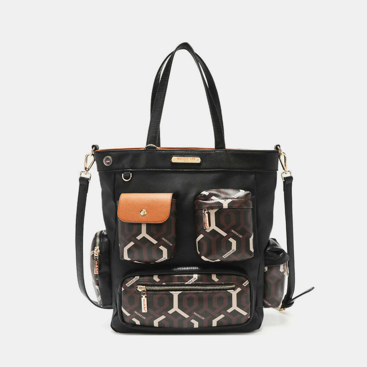 Nicole Lee USA Geometric Pattern Tote Bag.