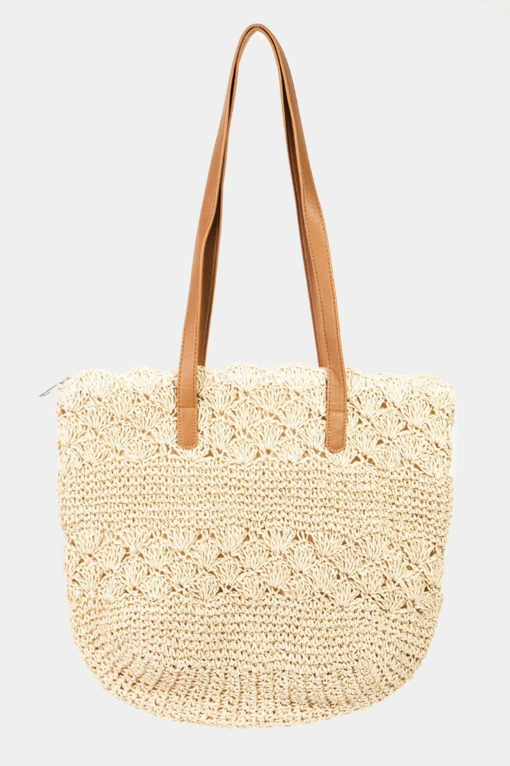 Fame Straw Braided Tote Bag.