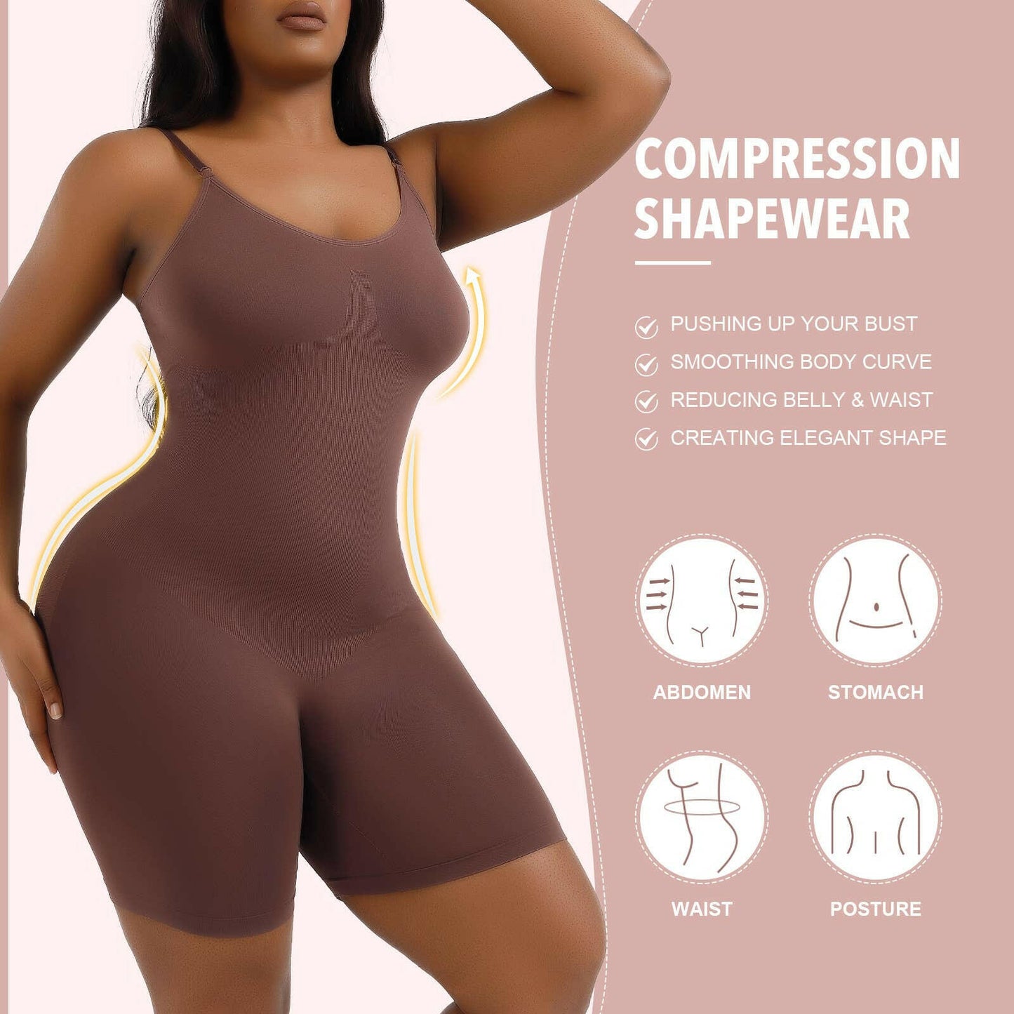 Sleek Confidence Shapewear Playsuit Seamless Bodysuit: Effortless Elegance and All-Day Comfort - Perfect for a Flawless Silhouette.