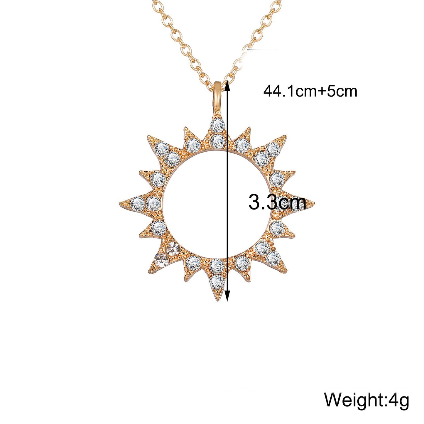 3 Piece Celestial Pave Necklace With ® Crystals 18K Gold Plated