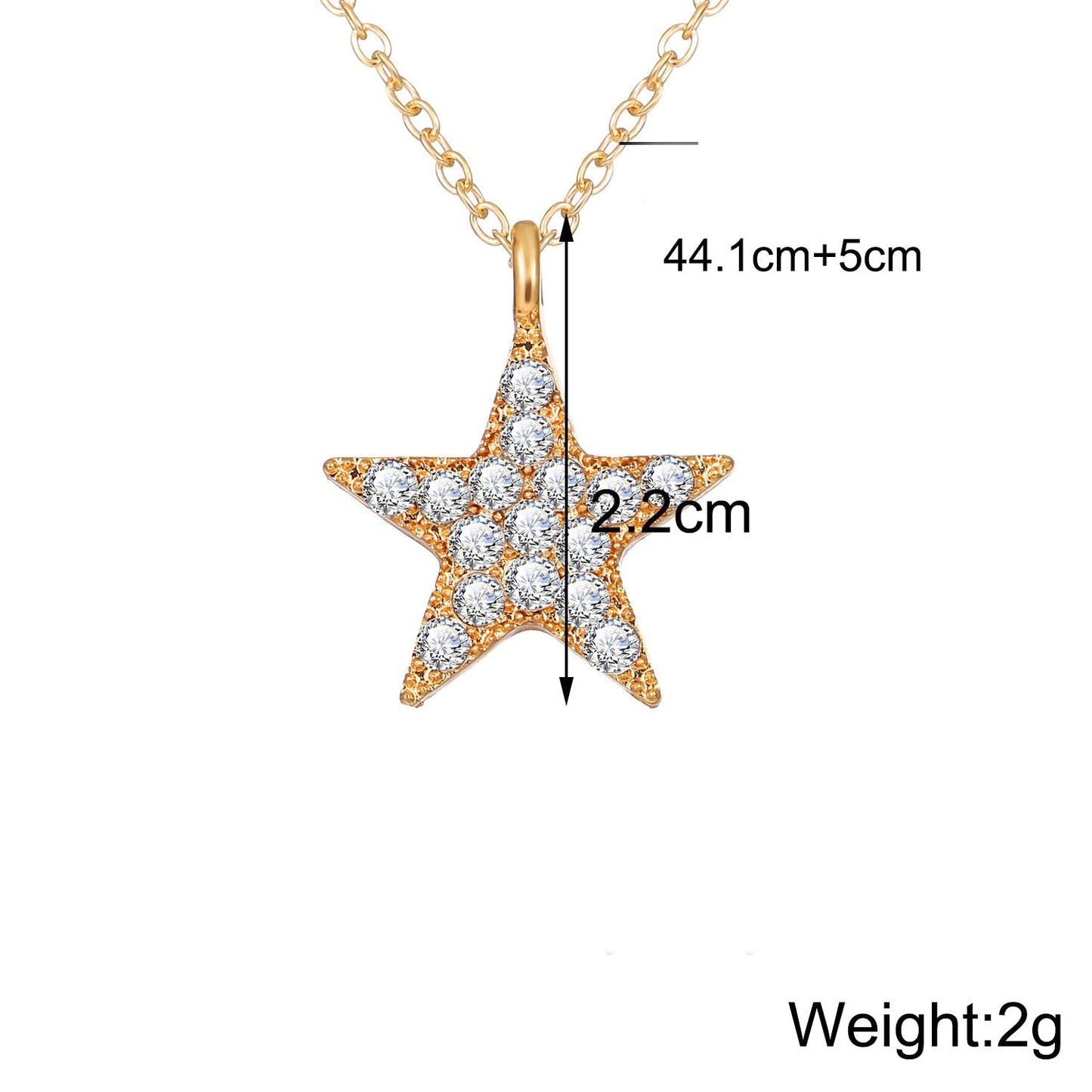 3 Piece Celestial Pave Necklace With ® Crystals 18K Gold Plated