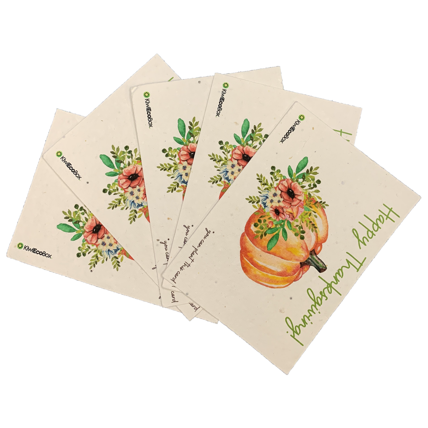 Eco-Friendly Delight Plantable Seed Paper Greeting Cards - Set of 5: A Sustainable Way to Share Your Sentiments and Grow Beauty.