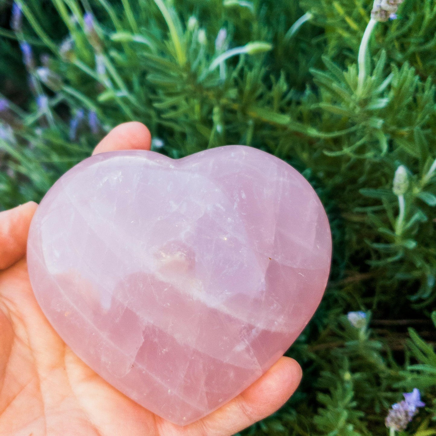 Romantic Serenity Rose Quartz Hearts: A Symbol of Love and Harmony - Perfect for Enhancing Any Space with Gentle Beauty