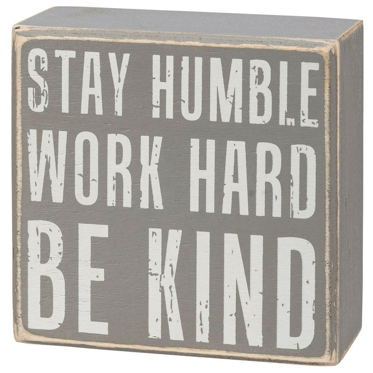 Timeless Wisdom Stay Humble Gray Box Sign Set: A Thoughtful Gift for Any Home - Perfect for Inspiring Decor and Meaningful Moments