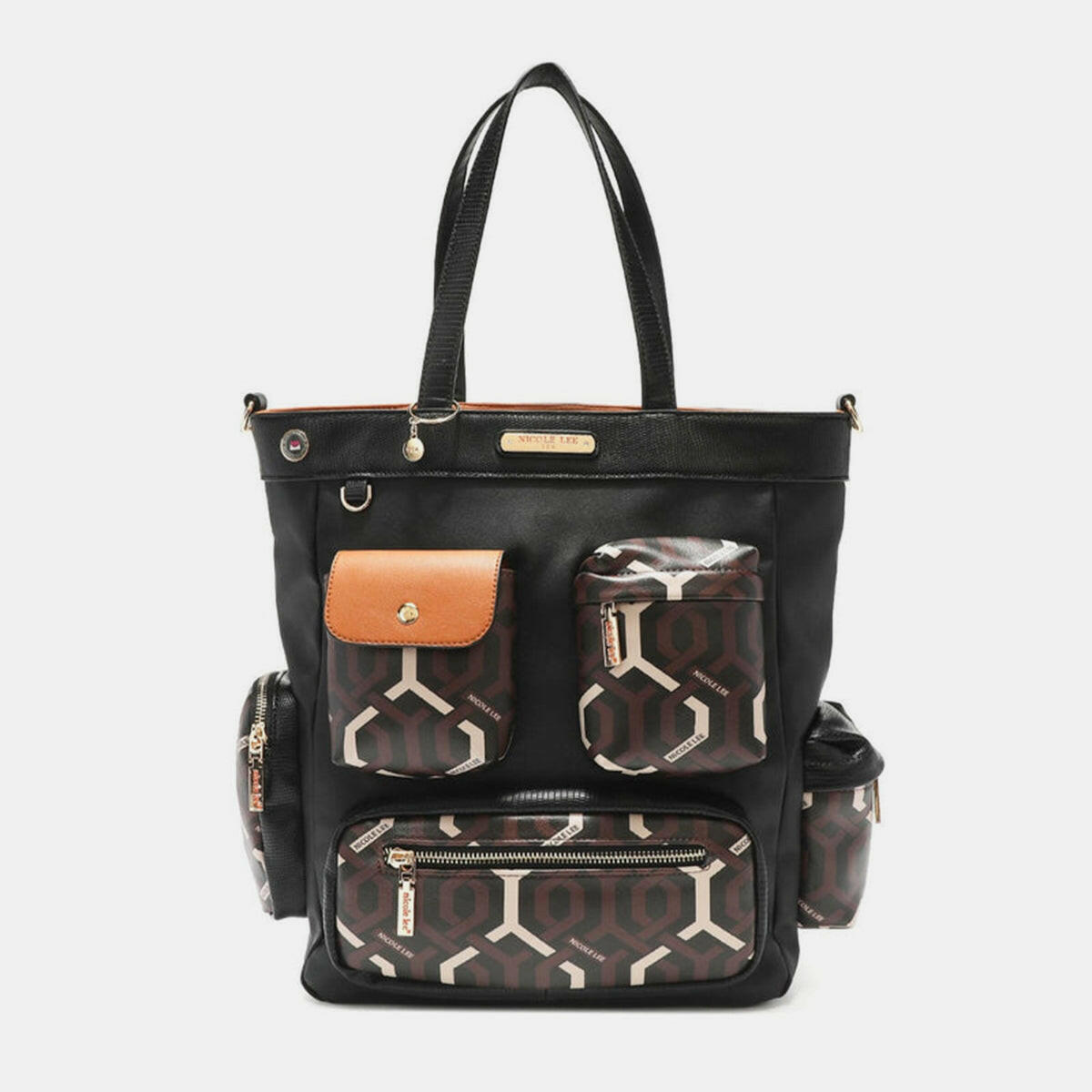 Nicole Lee USA Geometric Pattern Tote Bag.