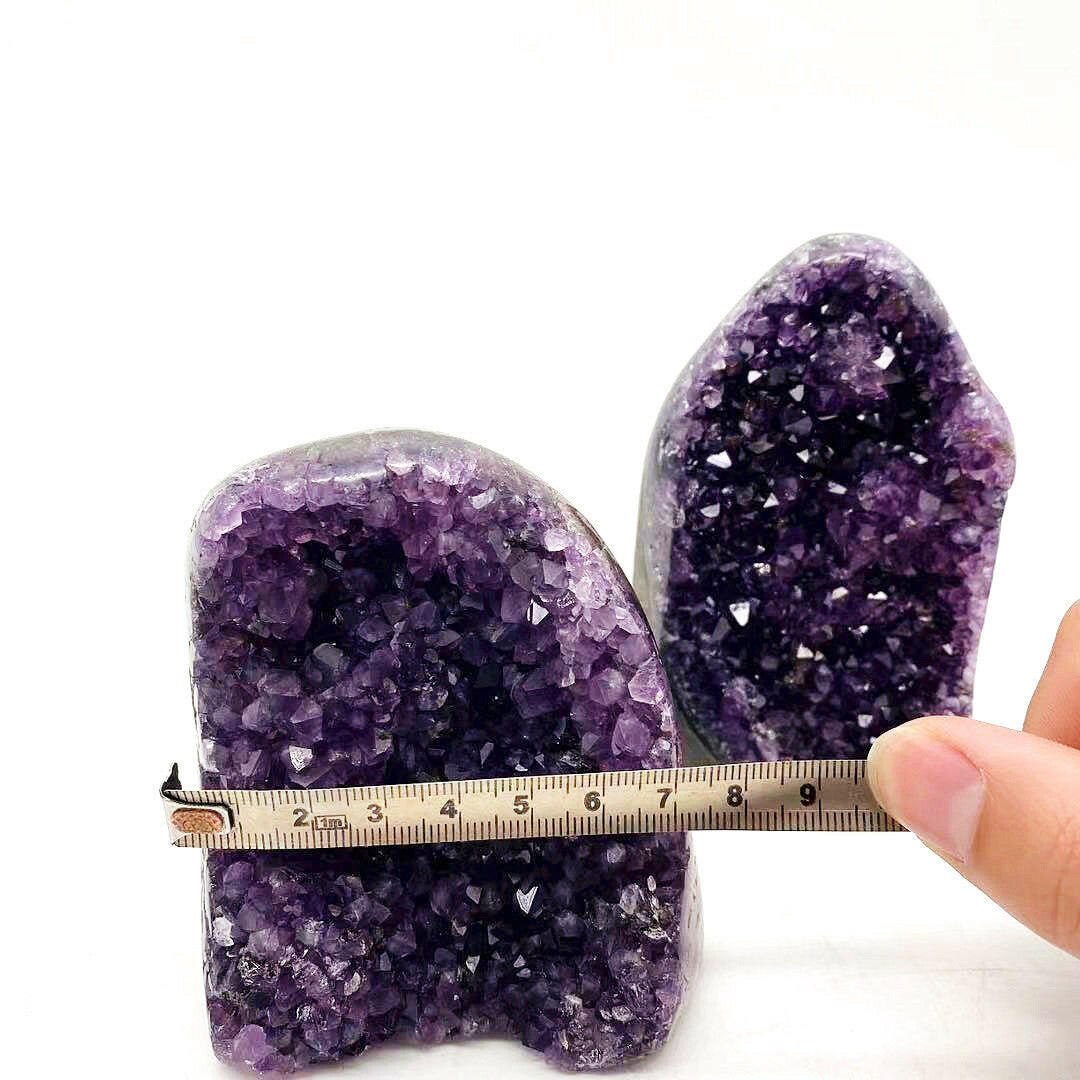 Natural Amethyst Crystal Clusters Geode.