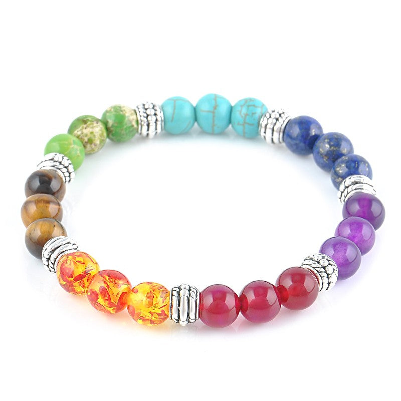 7 Chakra Colors Mixed Healing crystals bracelet