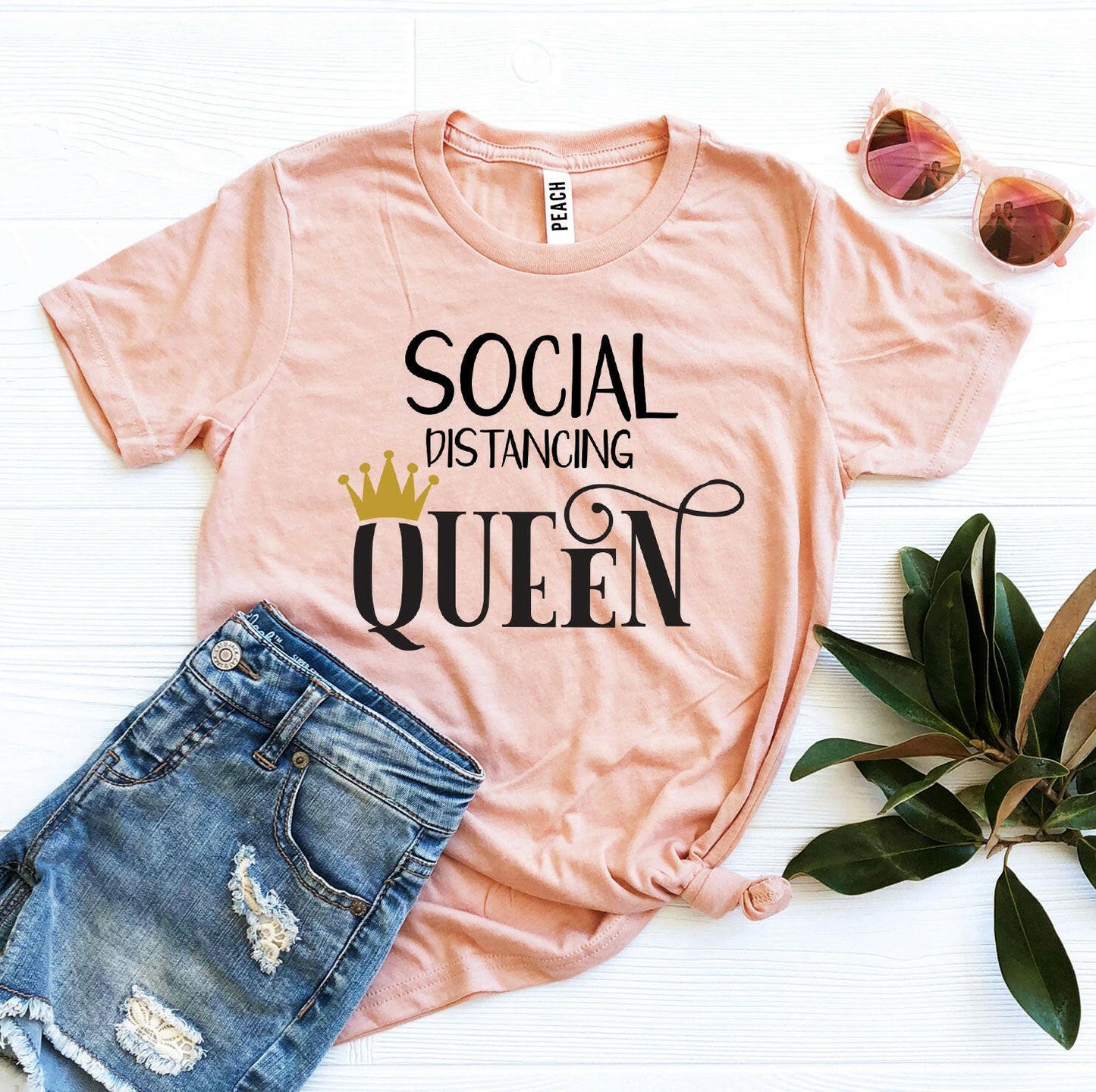 Social Distancing Queen T-shirt.