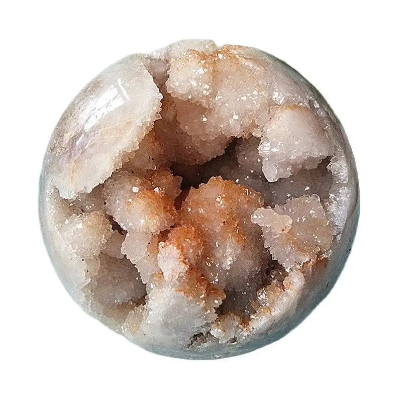 Brazil Natural Pink Amethyst Geode Crystal Sphere.